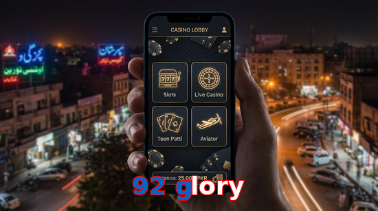 Main screen of 92 Glory app page for PK players