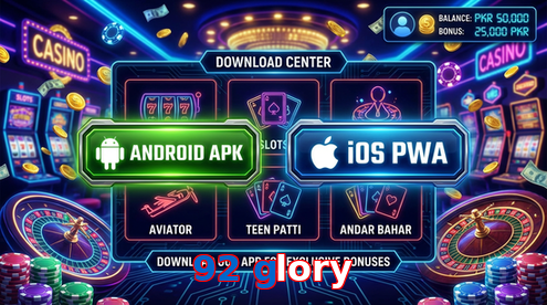 Main screen of 92 Glory download page for PK players